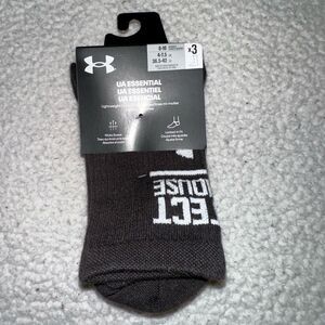 Under Armour UA Essentials Women’s Crew Socks Pack of 3 Pairs Black NWT
